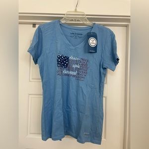 Brand new Life is Good patriotic shirt